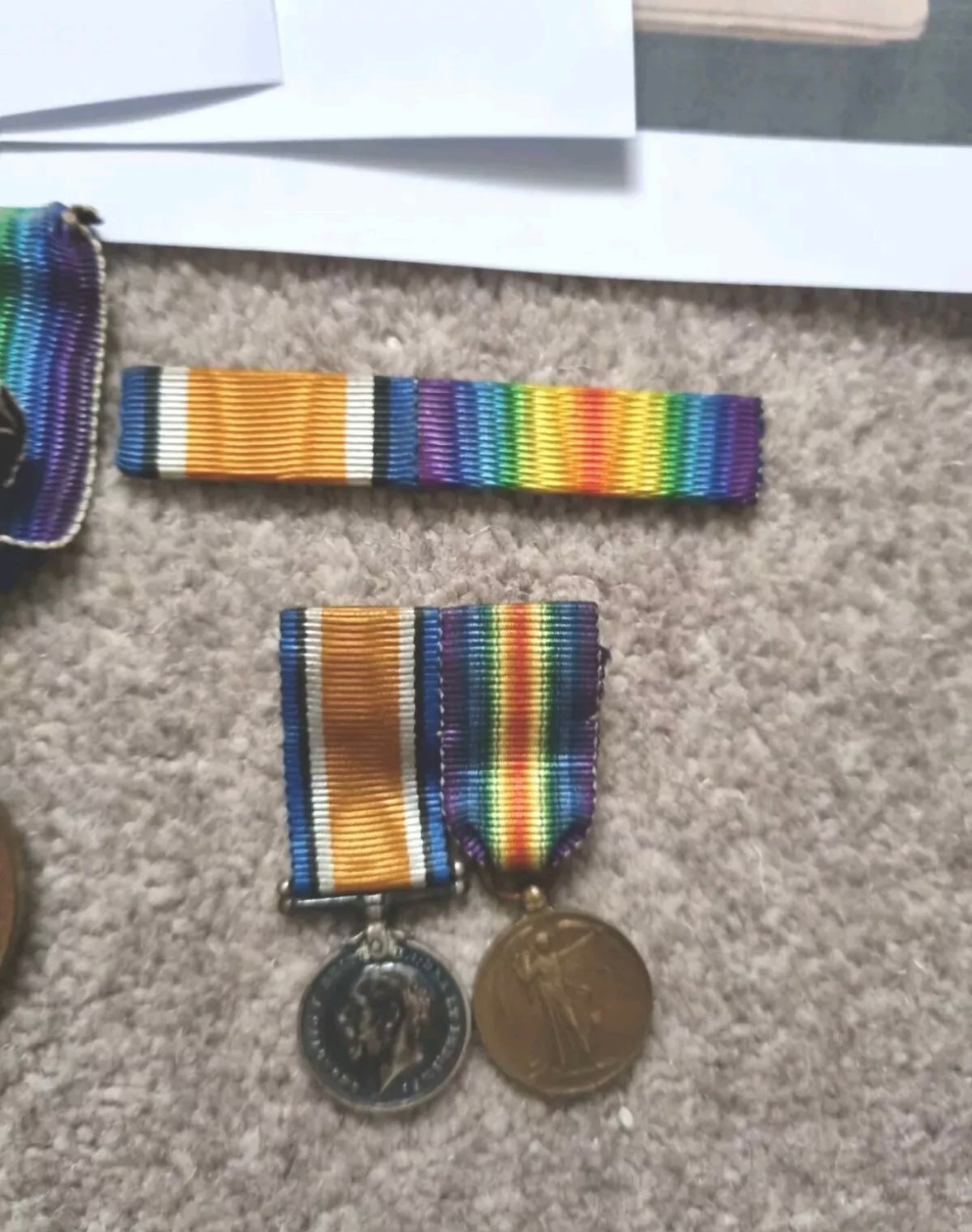 SOLD! WW1 British Medal Duo and Miniatures to Corporal Mechanic James William Finch- RNAS/RAF