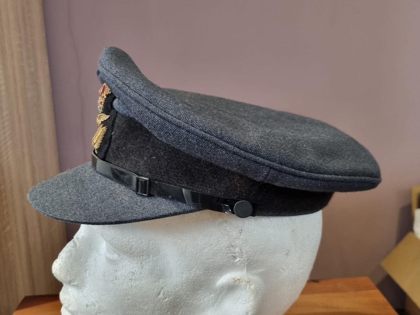 Post War RAF Officer’s Visor Cap named to Flight Lieutenant Brunsden