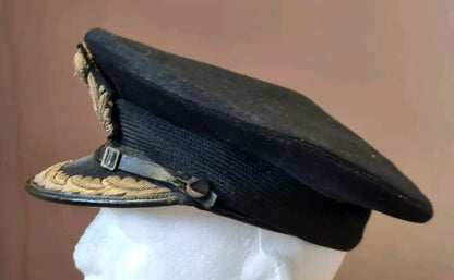 SOLD! Pre 1940 Royal Navy Captain’s Visor Cap made by Gieves