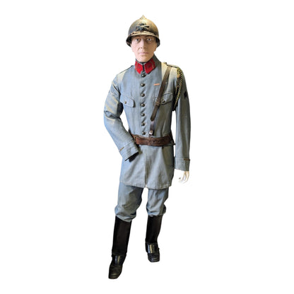 SOLD! WW1 French 81st Artillery Uniform with Helmet, Sam Browne Belt, Boots & Gaiters