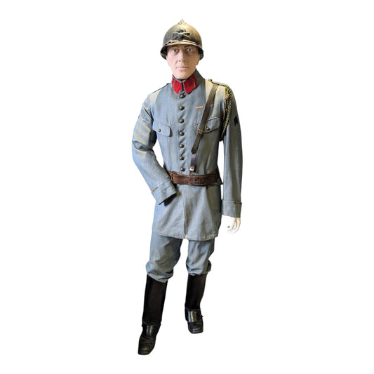 SOLD! WW1 French 81st Artillery Uniform with Helmet, Sam Browne Belt, Boots & Gaiters