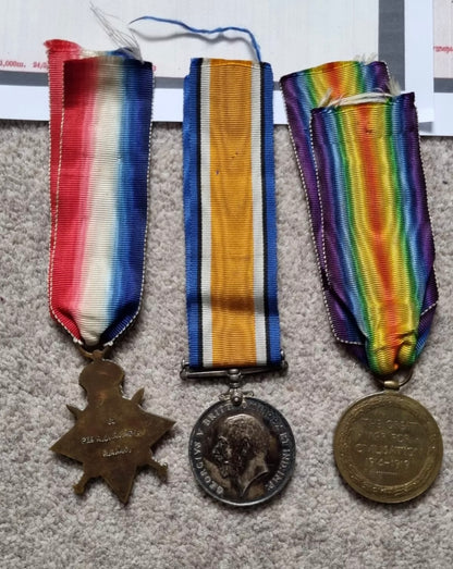 SOLD! WW1 British Medal Trio to Private Robert D Irvings- Royal Army Medical Corps