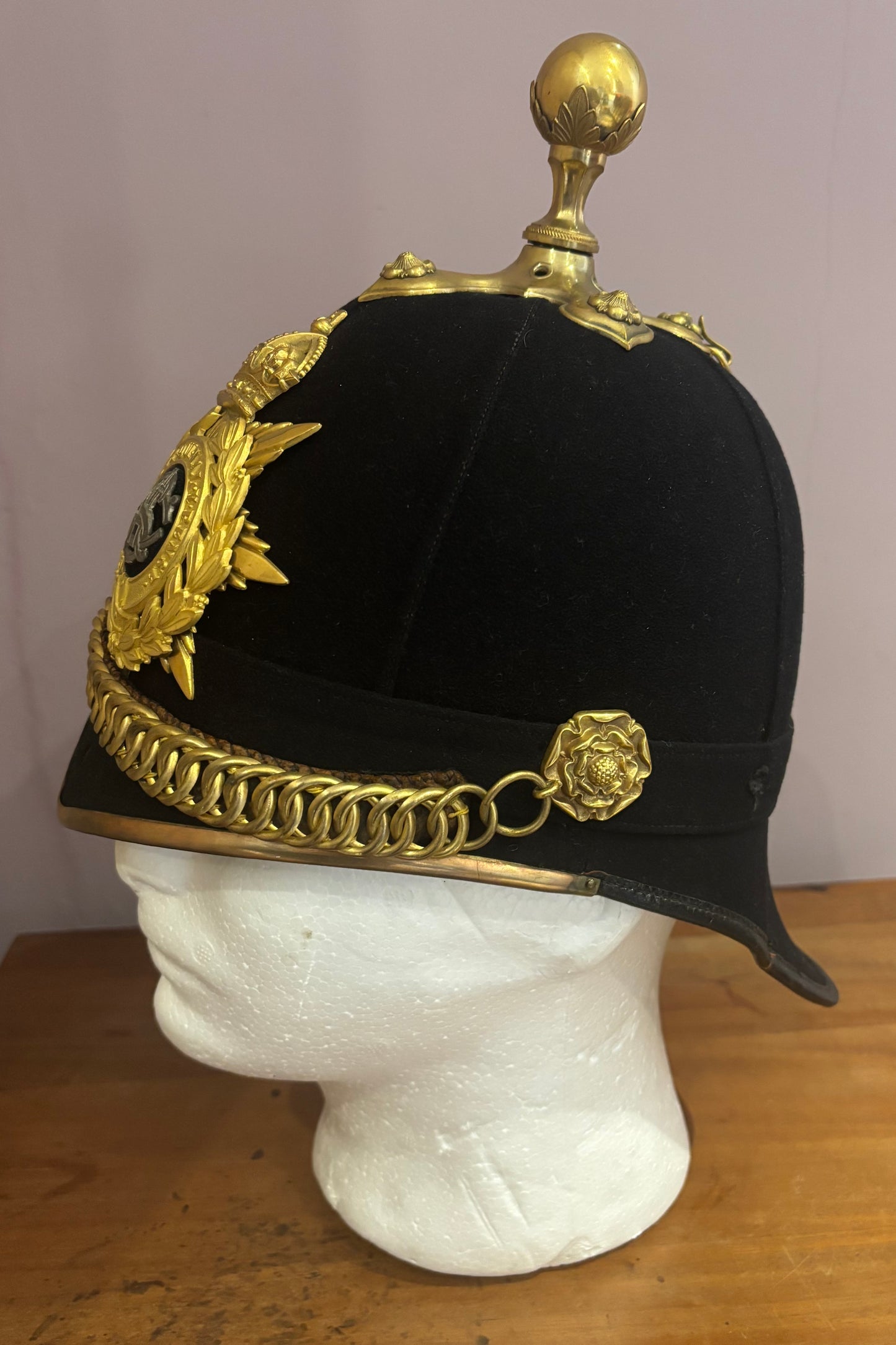 Pre WW1 (Edwardian) Army Service Corps Officer’s Home Service Helmet