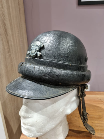 Rare WW2 Italian MVSN/GNR Armoured ‘M’ Brigade Motorcyclist’s Helmet