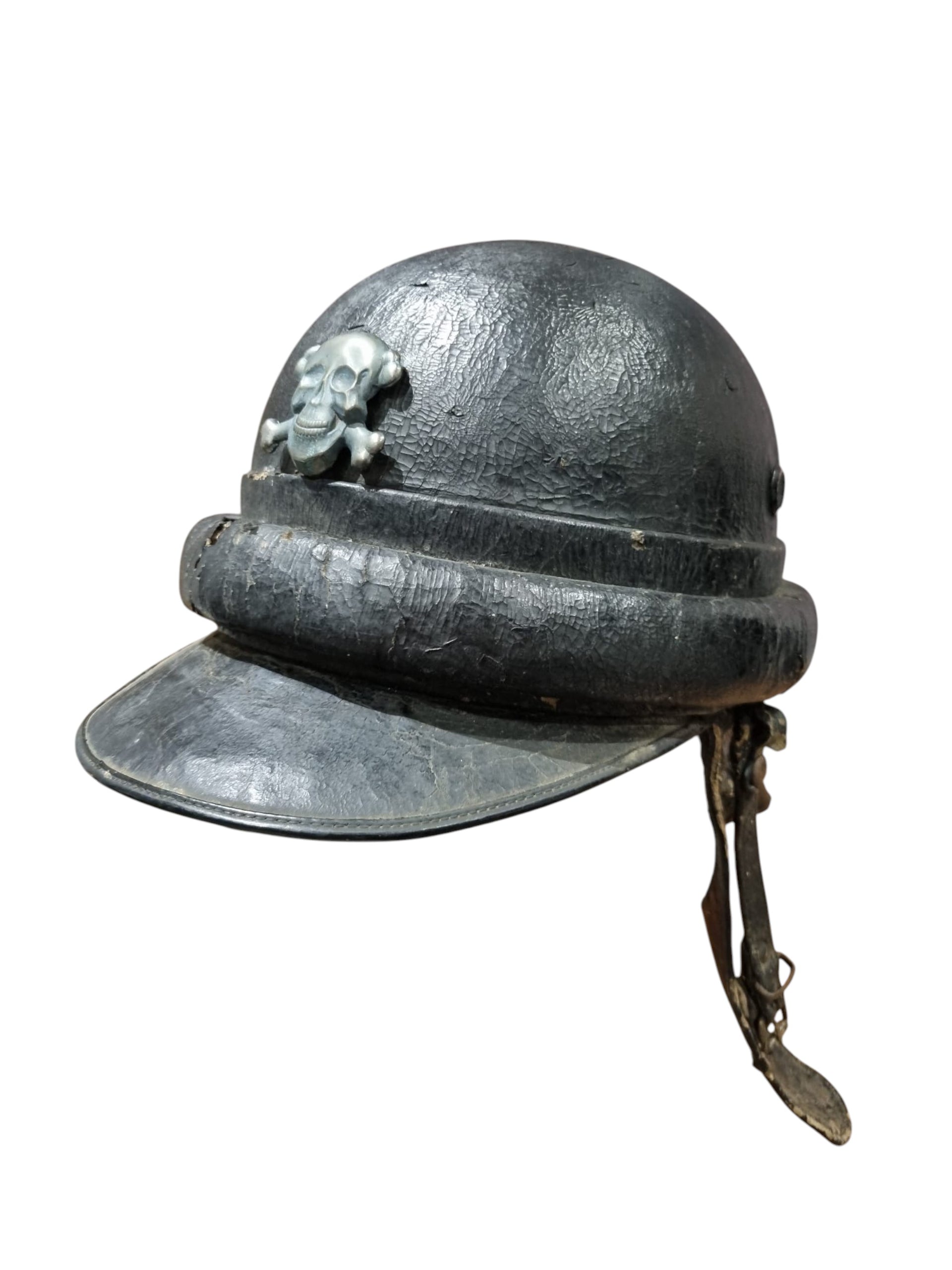 Rare WW2 Italian MVSN/GNR Armoured 'M' Brigade Motorcyclist's Helmet – Peaks Militaria