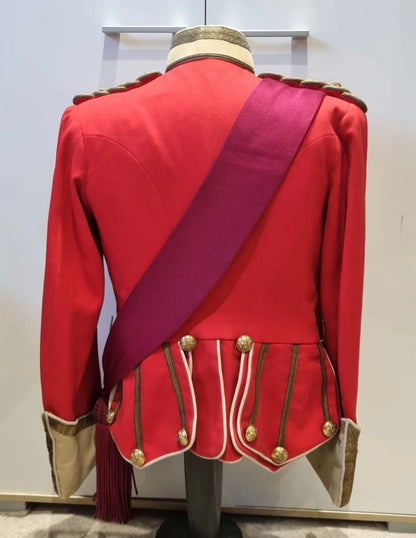 SOLD! Pre-WW1 (Edwardian) Highland Light Infantry Lieutenant Colonel’s Doublet & Burgundy Sash.
