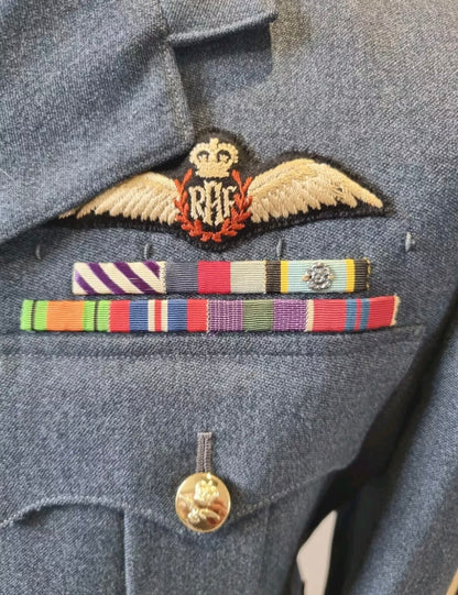 SOLD! 1950s RAF Tunic named to Squadron Leader John Anthony Logan (Jack) Currie DFC