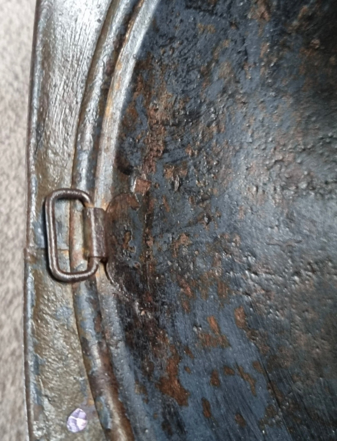SOLD! WW1 Colonial French Infantry M15 ‘Adrian’ Helmet Shell, With Officer’s Named Veterans Plate