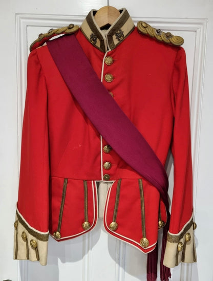SOLD! Pre-WW1 (Edwardian) Highland Light Infantry Lieutenant Colonel’s Doublet & Burgundy Sash.