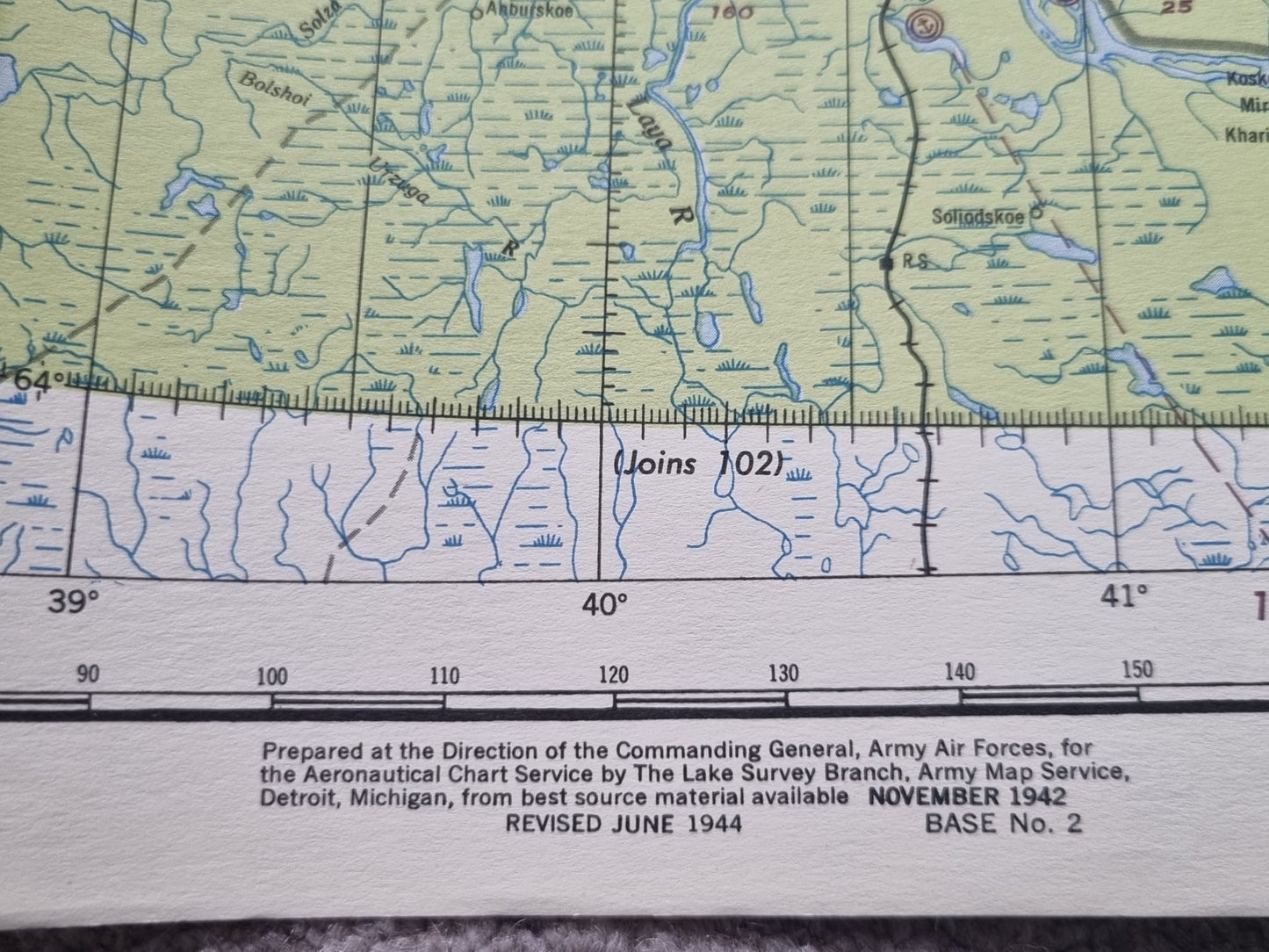 Rare! WW2 US Army Set of 53 Aeronautical Maps of Russia/Soviet Union, Marked RESTRICTED