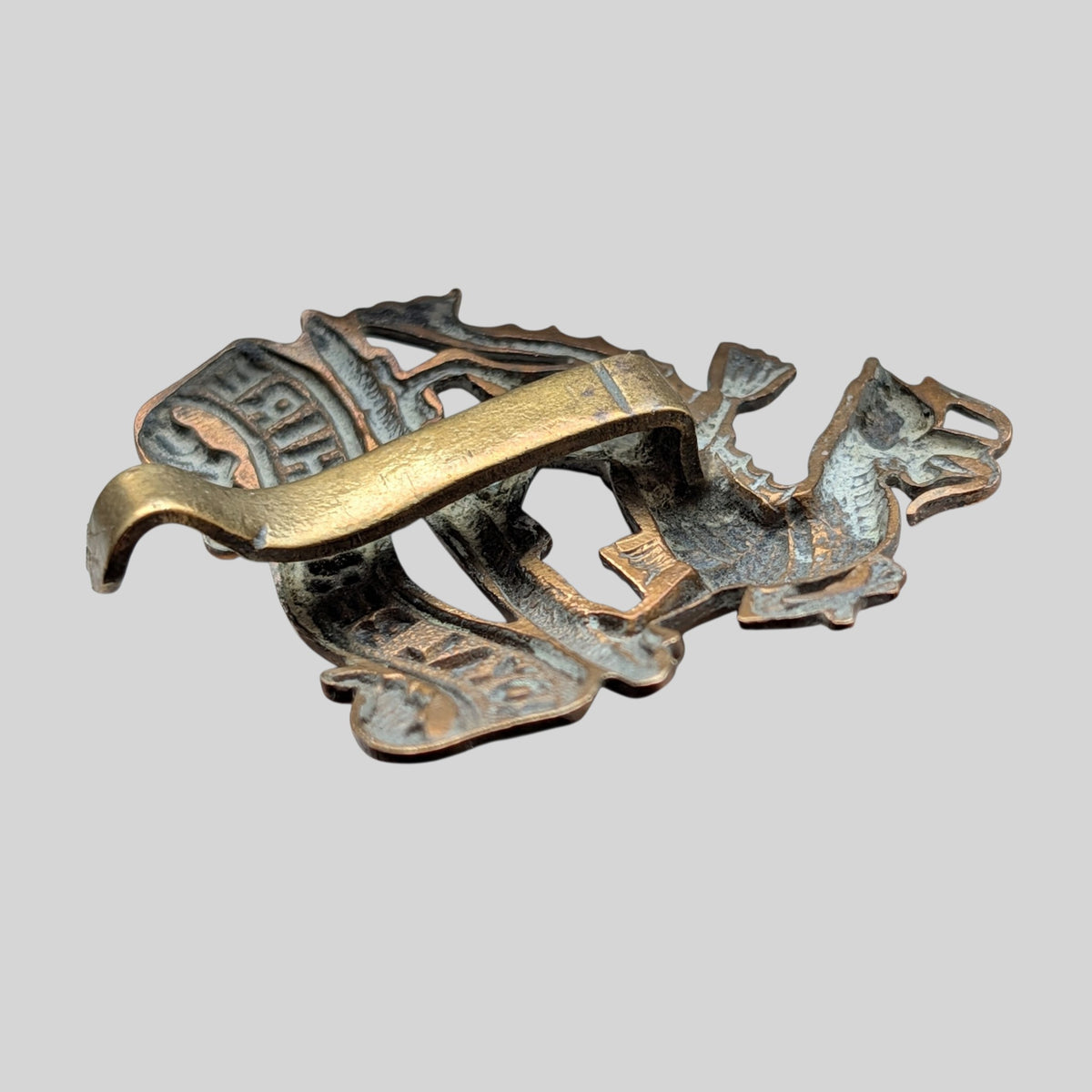 Royal Berkshire Brass Cap Badge - Heavily Polished