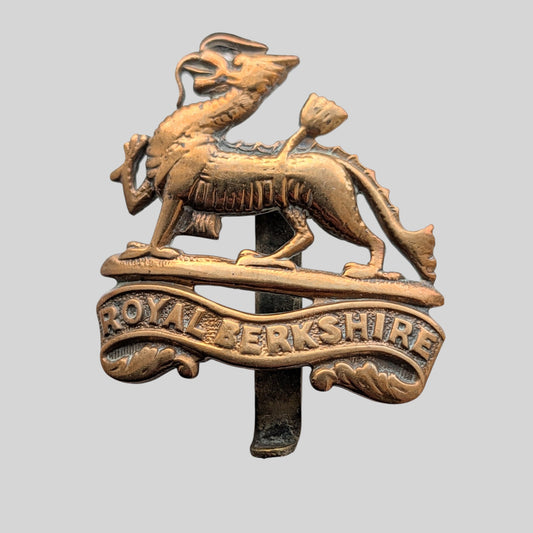 Royal Berkshire Brass Cap Badge - Heavily Polished