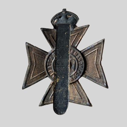 Buckinghamshire Battalion Blackened Brass Cap Badge Ox & Bucks 1908-47