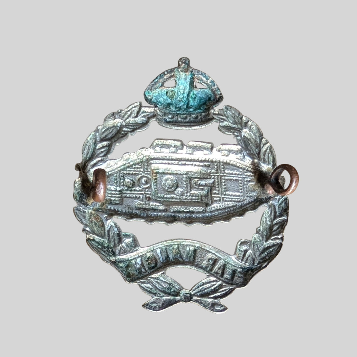 Royal Tank Regiment White Metal KC Cap Badge