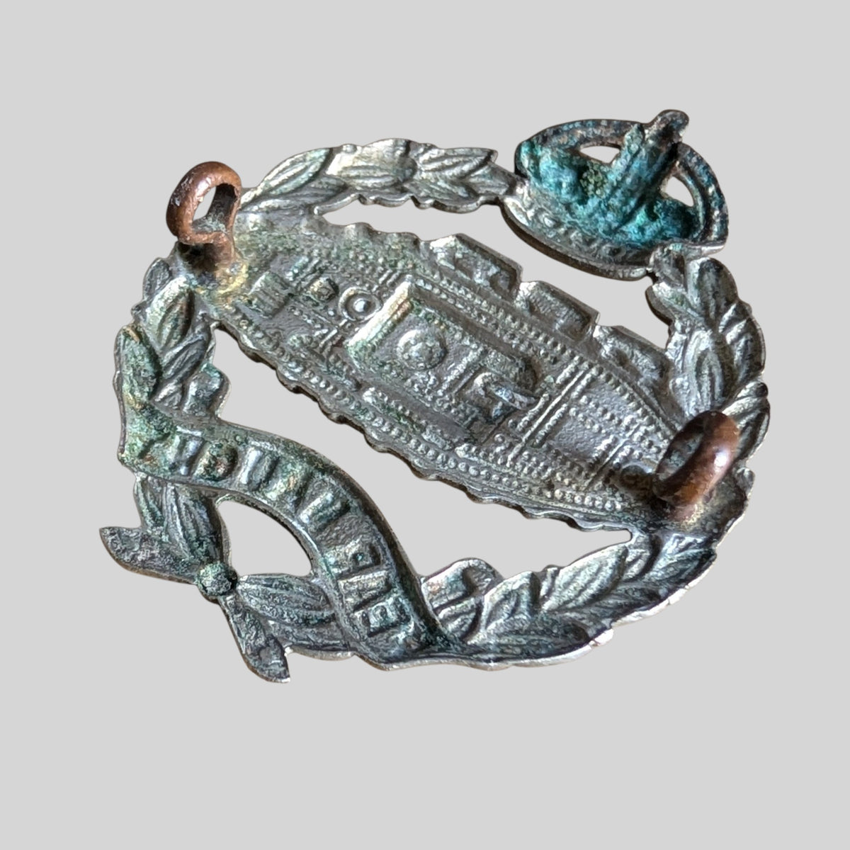Royal Tank Regiment White Metal KC Cap Badge