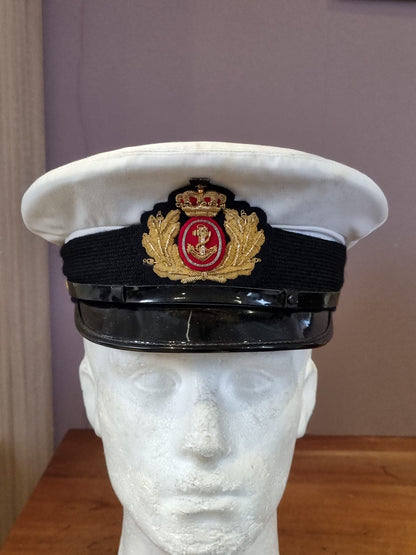 SOLD! Post War Danish Navy Officer’s Visor Cap used on DMS ‘Laxen’ Minehunter