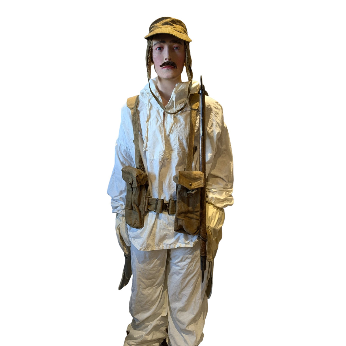 Fantastic WW2 British Army Ski Snow Commando Uniform Hat Webbing Equipment Set