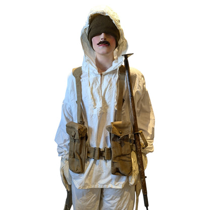 Fantastic WW2 British Army Ski Snow Commando Uniform Hat Webbing Equipment Set