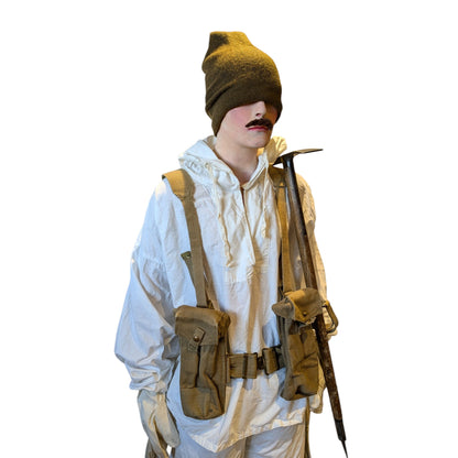 Fantastic WW2 British Army Ski Snow Commando Uniform Hat Webbing Equipment Set