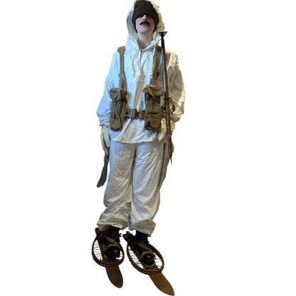 Fantastic WW2 British Army Ski Snow Commando Uniform Hat Webbing Equipment Set