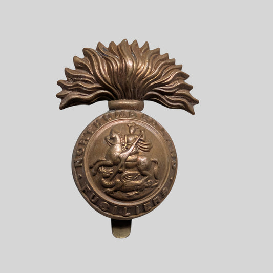 Northumberland Fusiliers Gilding Metal Glengarry Cap Badge