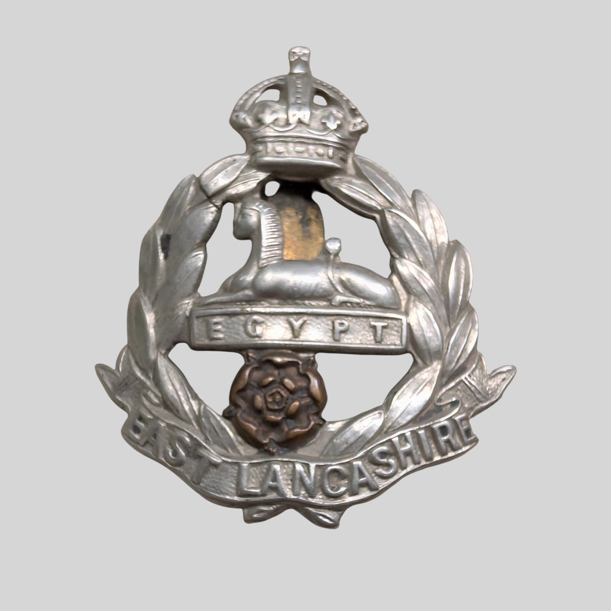 East Lancashire Regiment Bimetal Cap Badge