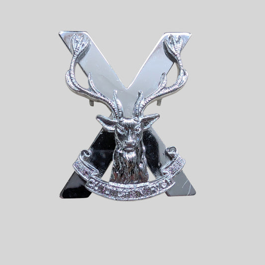 Original Highland Brigade Silver Annodised Cap Badge 1958-68