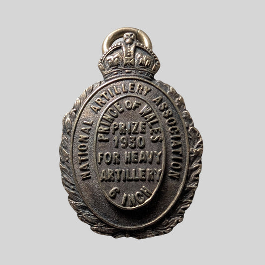 National Artillery Association Silver Prize Medal - 6 Inch Heavy 1930