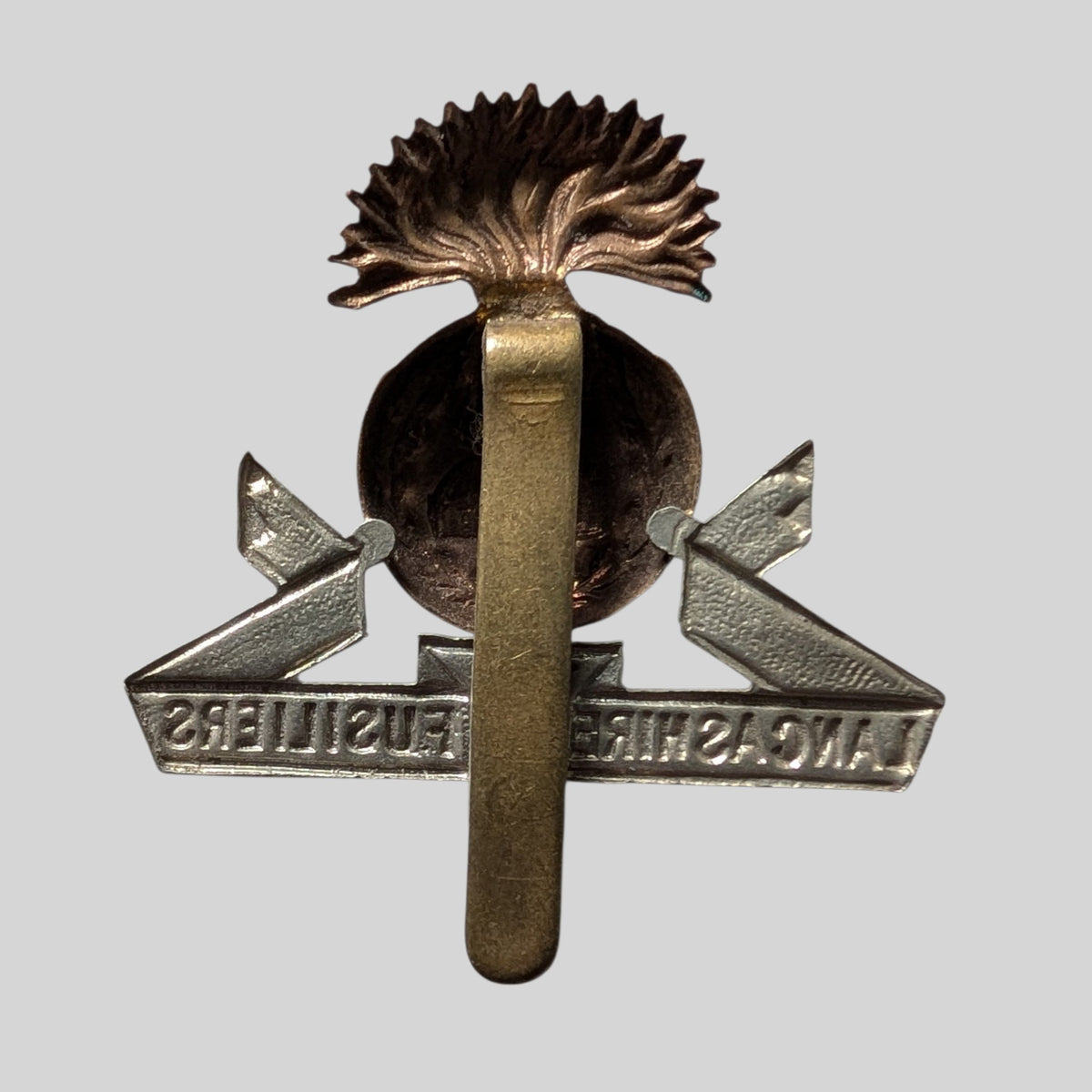 British Army Lancashire Fusiliers BiMetal Cap Badge