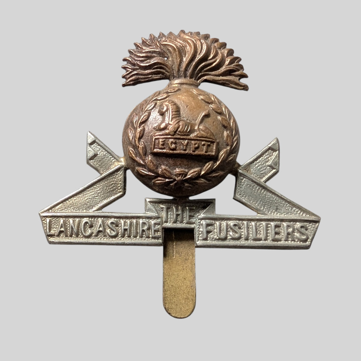 British Army Lancashire Fusiliers BiMetal Cap Badge