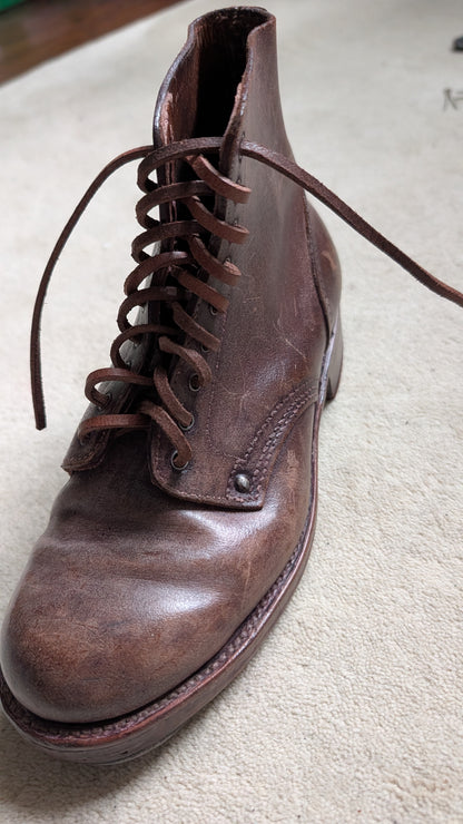 WW1 FRENCH ARMY M1912/16 BROWN ANKLE BOOTS Pair - Brodequins