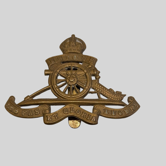 WW1 Royal Artillery Strengthened Slider Version KC Cap Badge