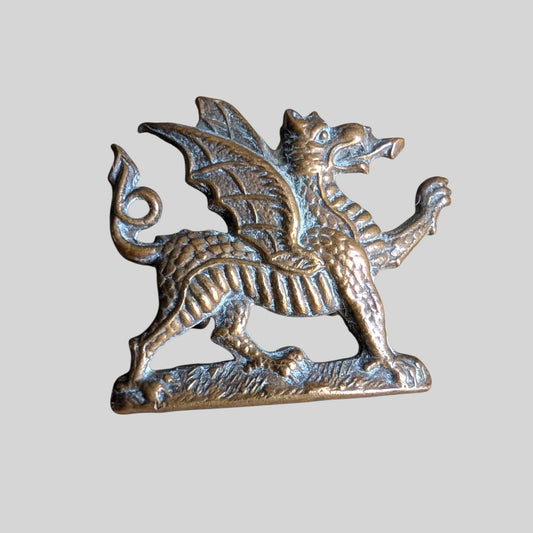 Brecknockshire Battalion SWB Gilding Metal Collar Badge