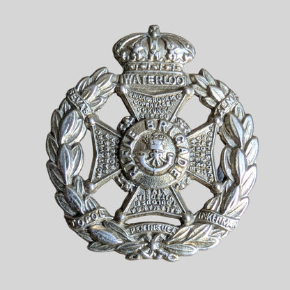 Victorian The Rifle Brigade White Metal Collar Badge