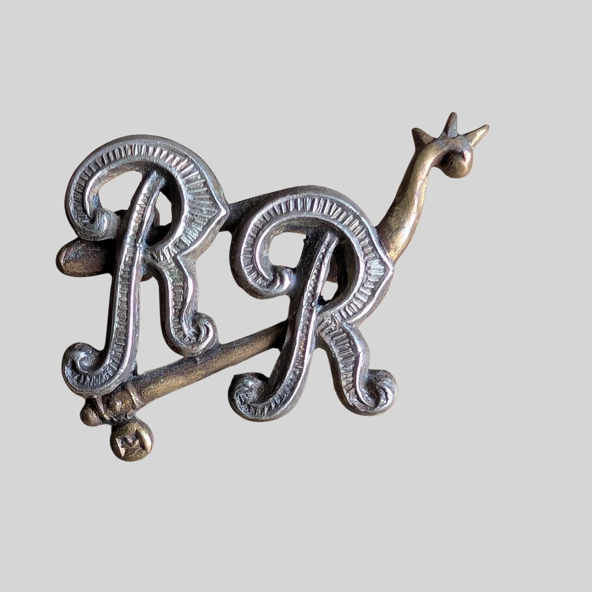 The City Of London Yeomanry (Rough Riders) Bimetal Collar Badge