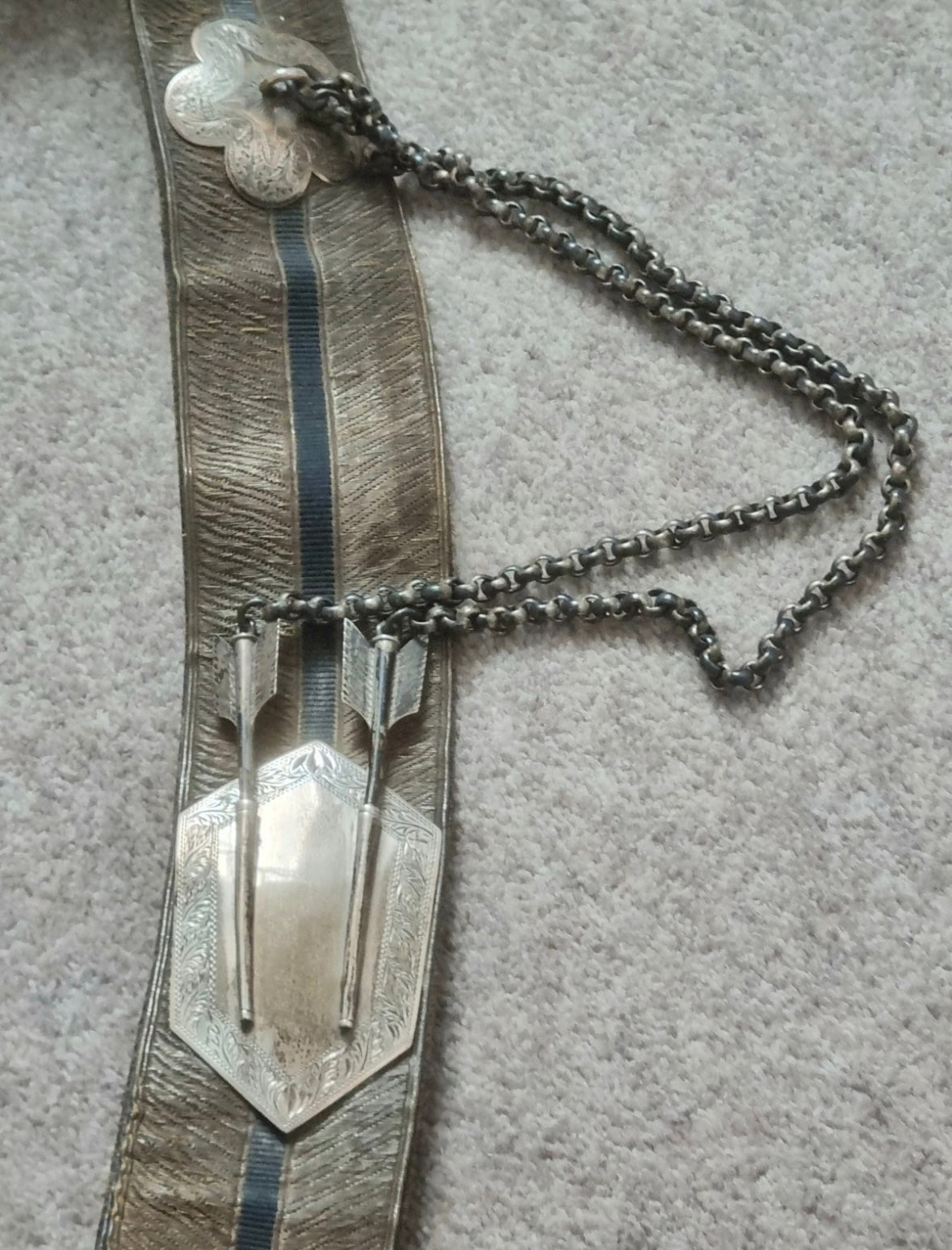 SOLD! Fantastic Victorian British Army Solid Silver Dress Crossbelt & Pouch