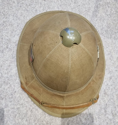 WW2 German Army Badged M35 Italian Pith Helmet (Composite)