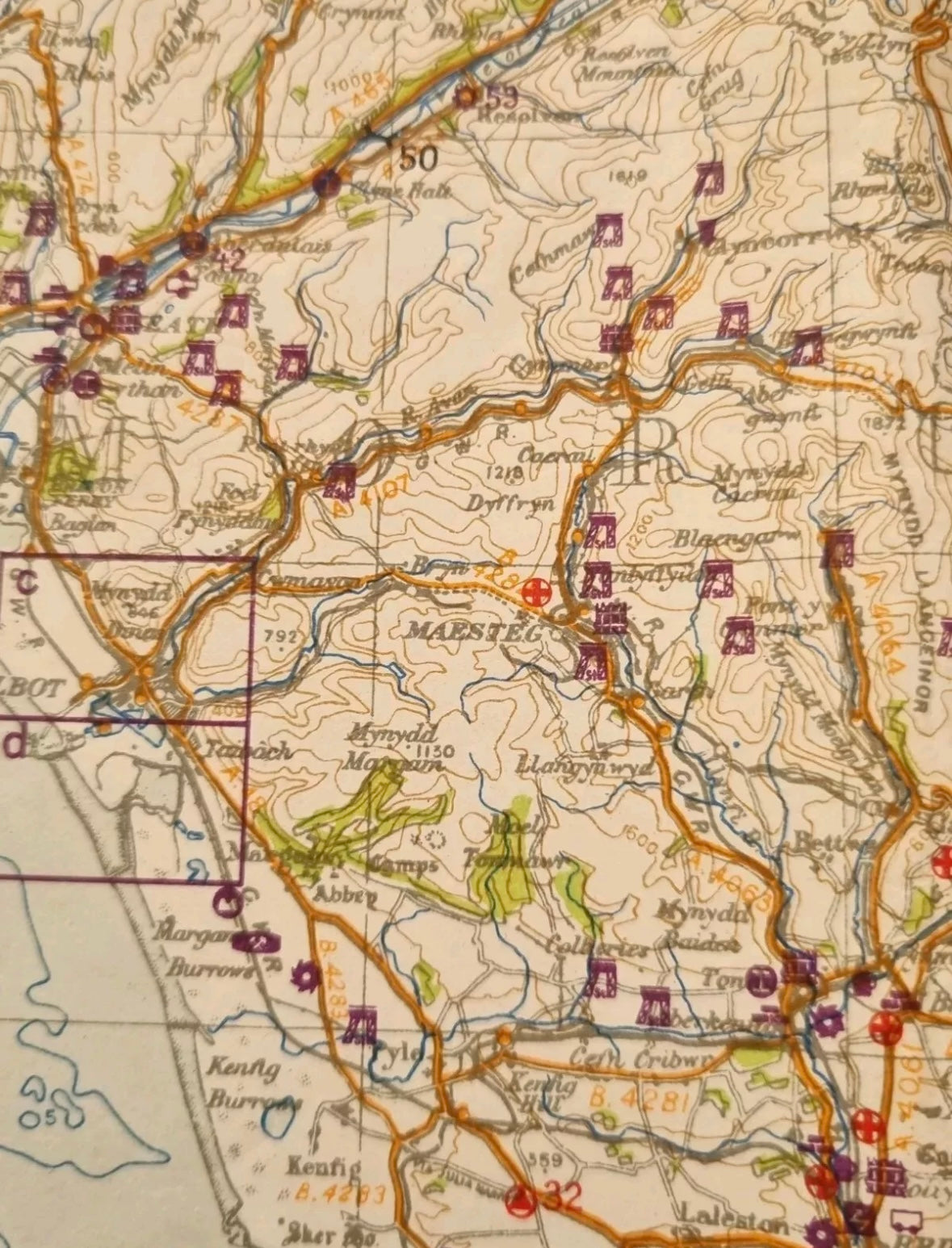 SOLD! WW2 German Operation Sealion Map of South Wales (Folder 7)