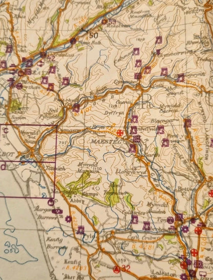 SOLD! WW2 German Operation Sealion Map of South Wales (Folder 7)