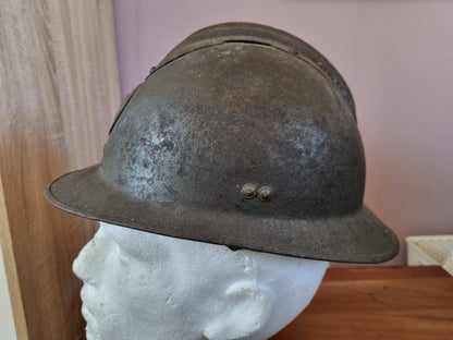 WW2 French M26 ‘Adrian’ Helmet for a Motorised Machine Gun Car Unit (Reconnaissance)