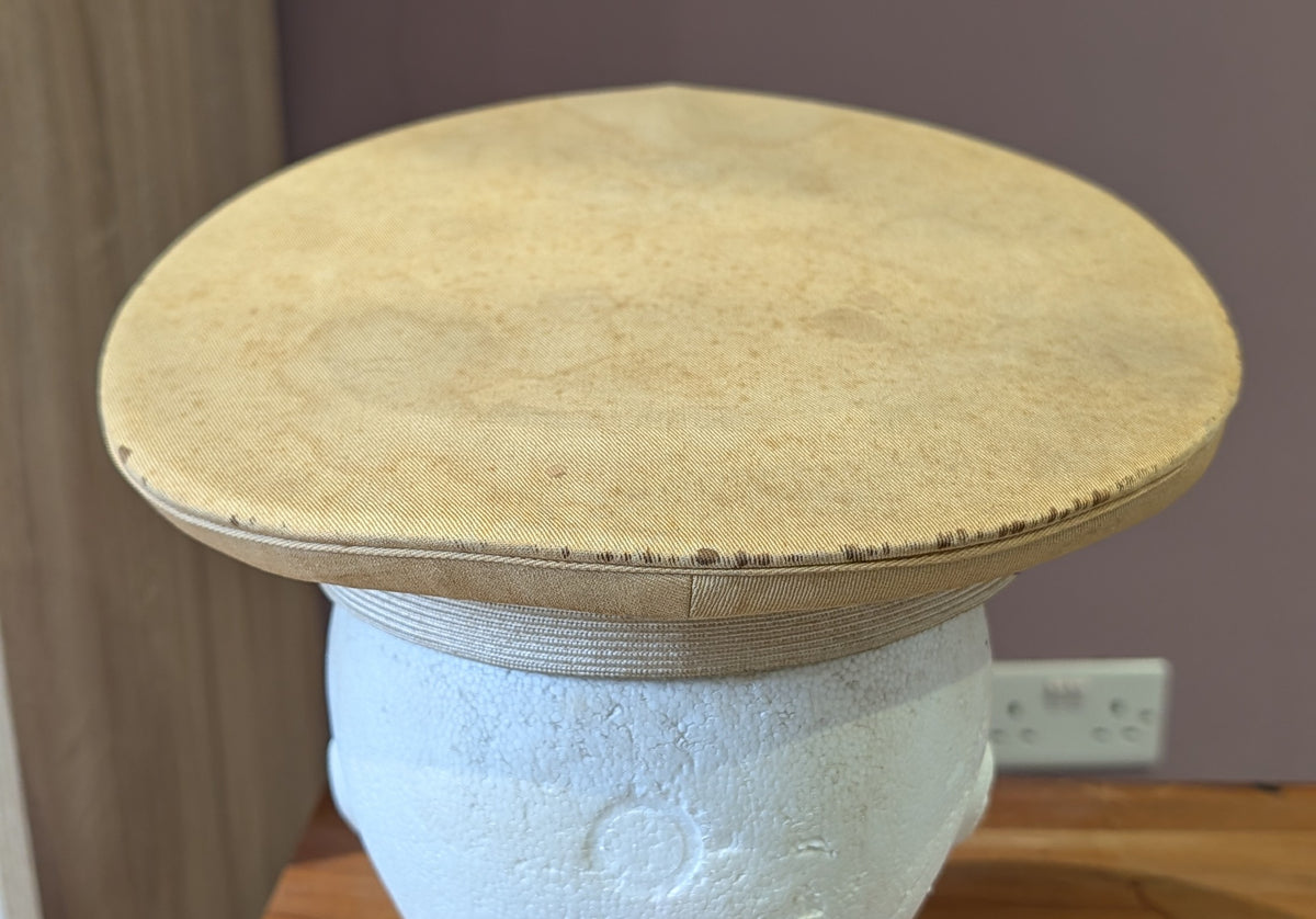 Original 1930s-40s Siamese (Thai) Senior Government Official Light Tan Visor Cap
