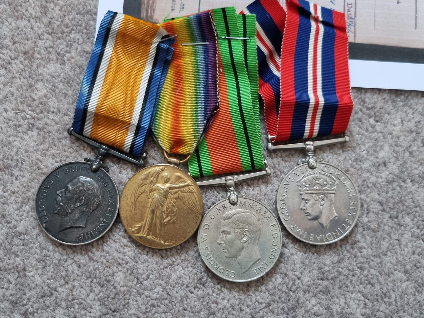 SOLD! WW1 and WW2 British Medal Set to Father & Son William Oughtred Red Cross (WW1) & Captain Eric Oughtred, 1/5th Manchester Regt (WW1 and WW2)