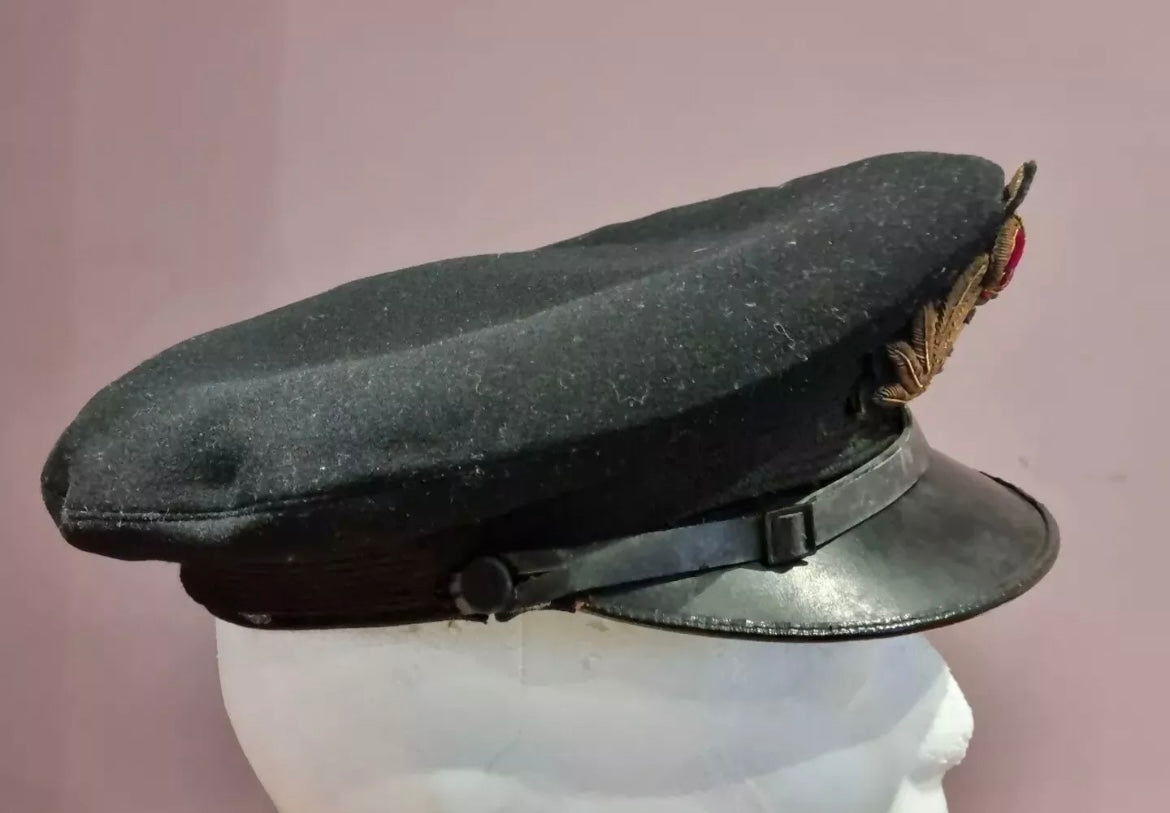 SOLD! WW2 Royal Navy Visor Cap with Cover