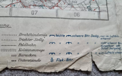 SOLD! WW1 German 6th Army Trench Map - Merville Area 3rd March 1918