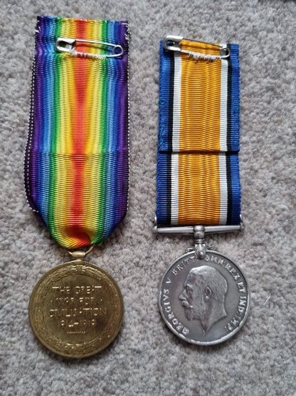 WW1 British Medal Duo to Driver Frank Loader- Royal Army Service Corps