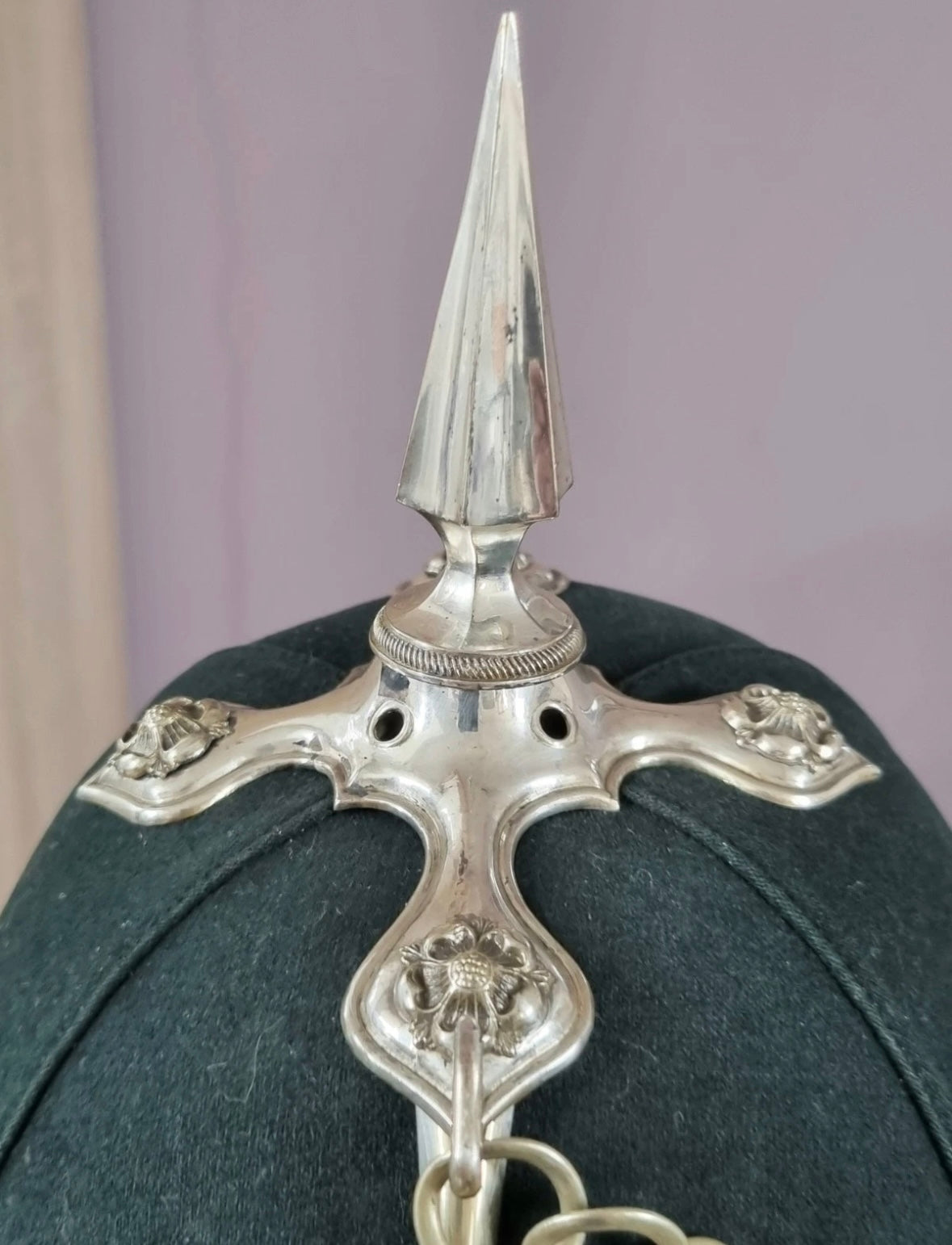 SOLD! Victorian Royal South Gloucestershire Regiment Officer’s Home Service Helmet