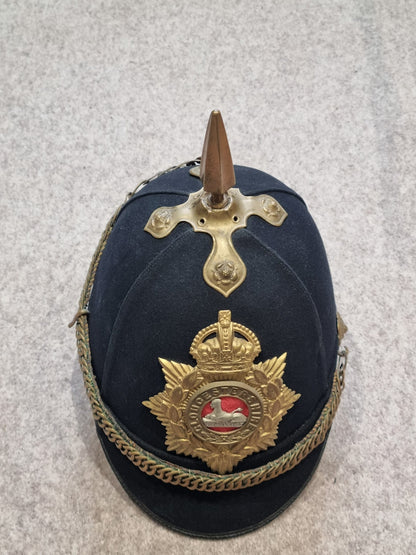 Pre WW1 (Edwardian) Gloucestershire Regiment Enlisted Man's Home Service Helmet, Dated 1910