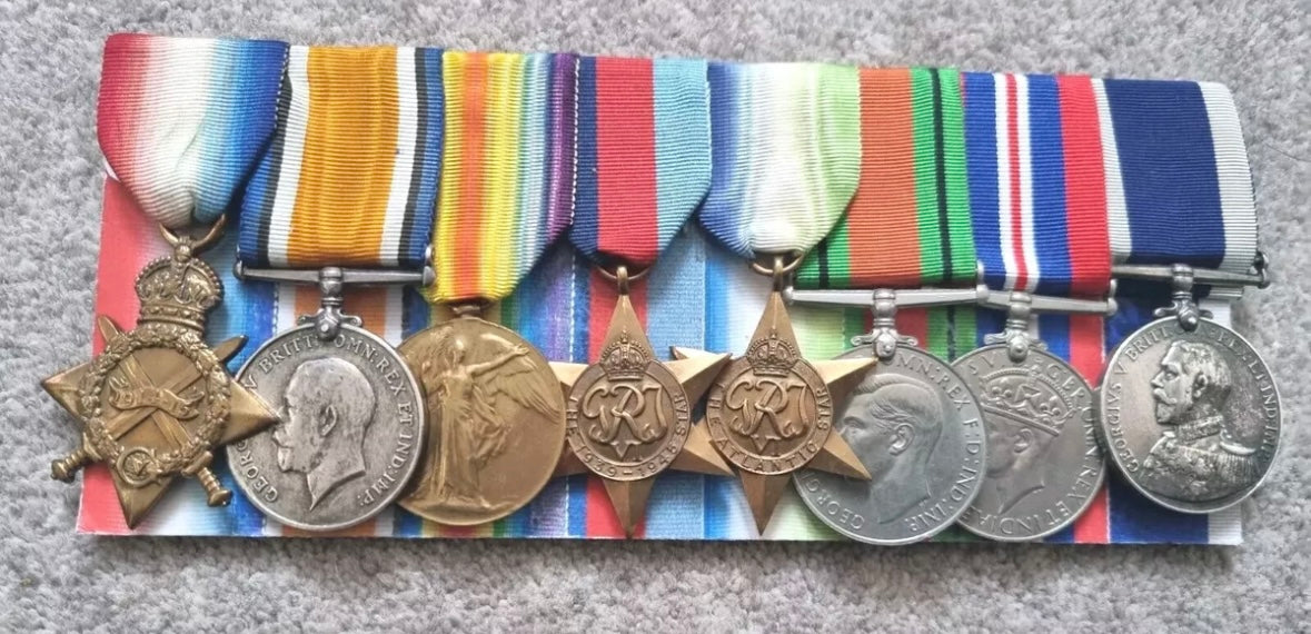 WW1, WW2 & Royal Navy Long Service Medal Group to Petty Officer William George Nunn