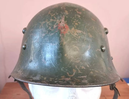 SOLD! WW2 Bulgarian M36 Helmet, Rare Type A Variant, Repainted Post War