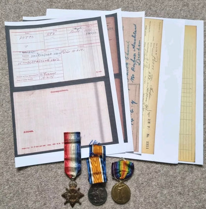 WW1 British Medal Trio to Corporal Thomas/Thompson Potts- 1st Reserve Brigade, Royal Artillery